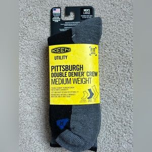 Keen Men’s Large Pittsburgh double denier crew medium weight socks
